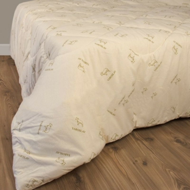 Одеяло стеганое бязь/овечья шерсть 230х205, стёганое шерстяное одеяло Ярослав, photo number 2