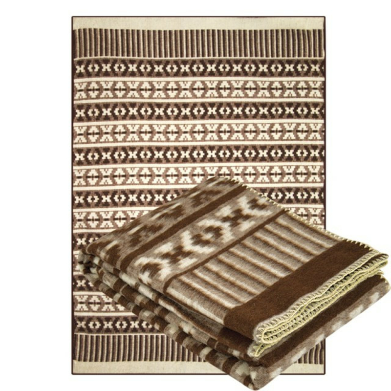 Одеяло полушерстяное Ярослав коричневое, фото №2