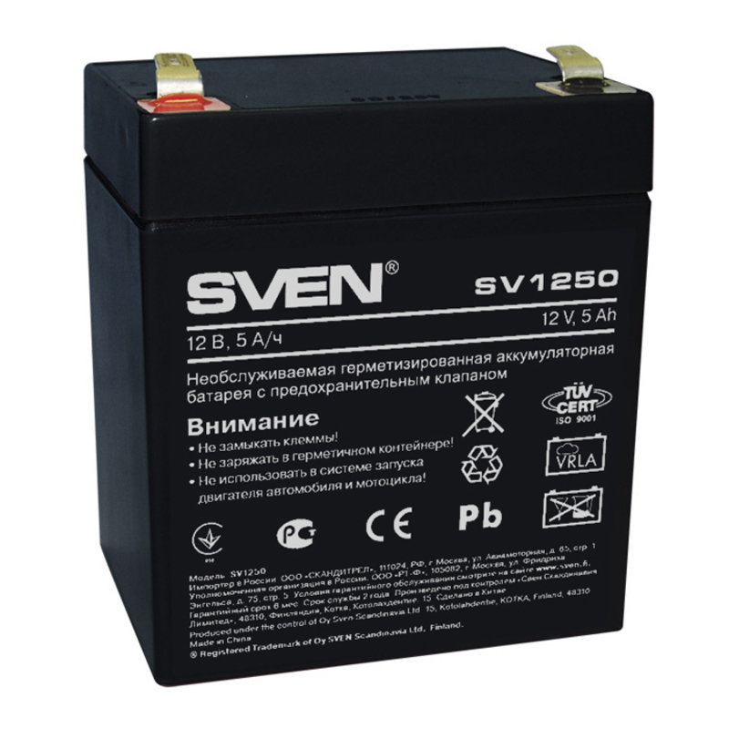 Аккумуляторная батарея SVEN SV1250 (12V 5Ah)
