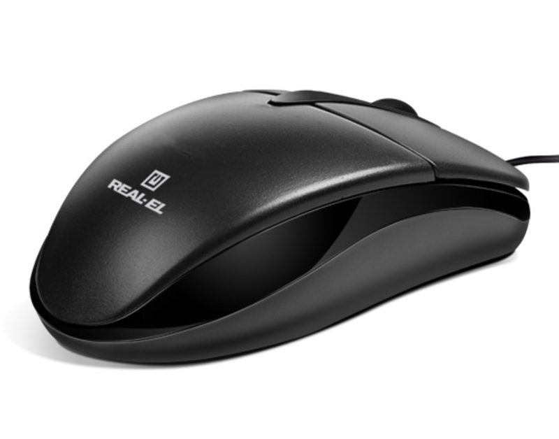 Мышка REAL-EL RM-211 USB черная, фото №4