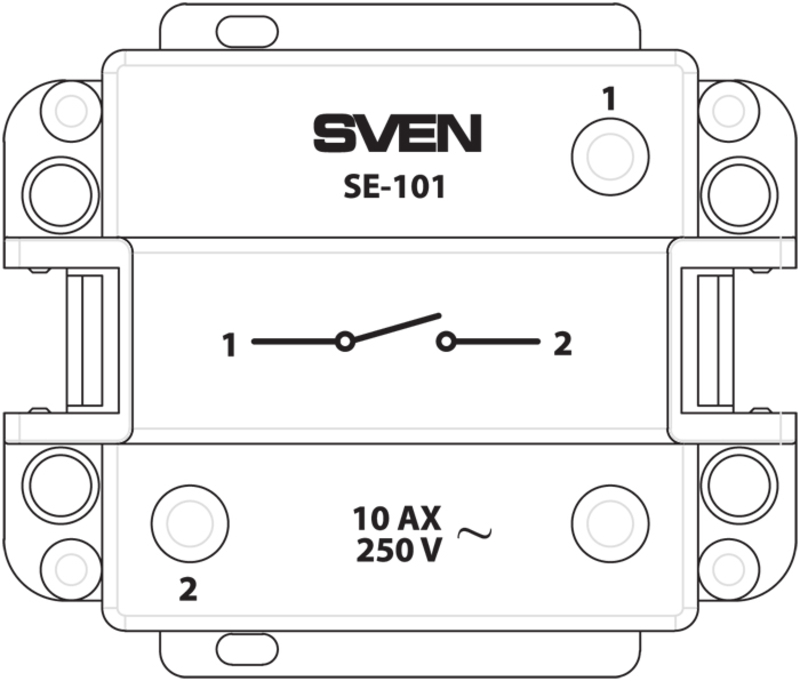 Выключатель SVEN SE-101 одинарный кремовый, фото №4