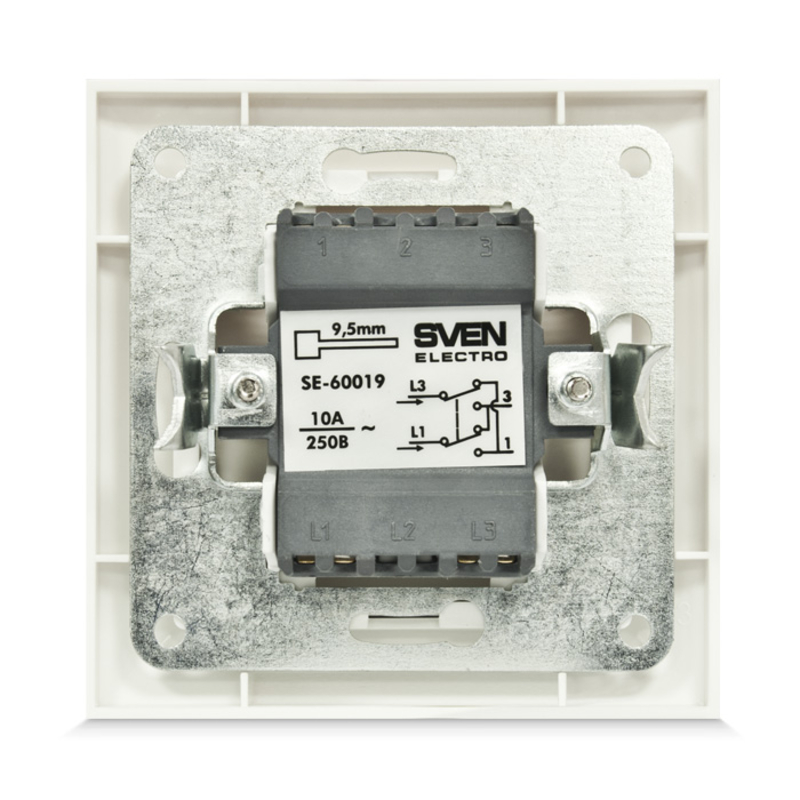 Выключатель SVEN SE-60019 промежуточный (переключатель) белый, фото №3