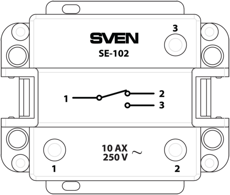 Выключатель SVEN SE-102 проходной одинарный белый, фото №4