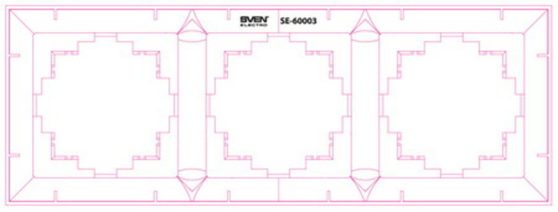 Рамка SVEN Comfort SE-60003 трехместная белая, photo number 5