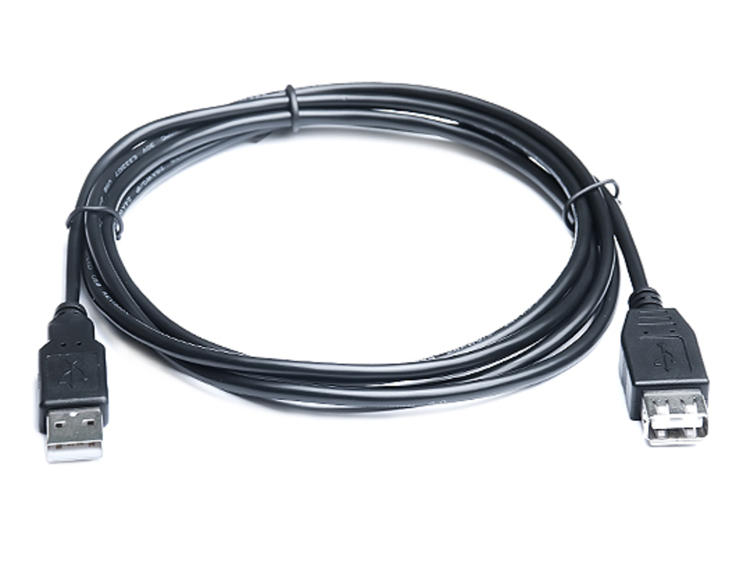Кабель REAL-EL USB2.0 AM-AF (удлинитель) 1,8m черный, numer zdjęcia 2