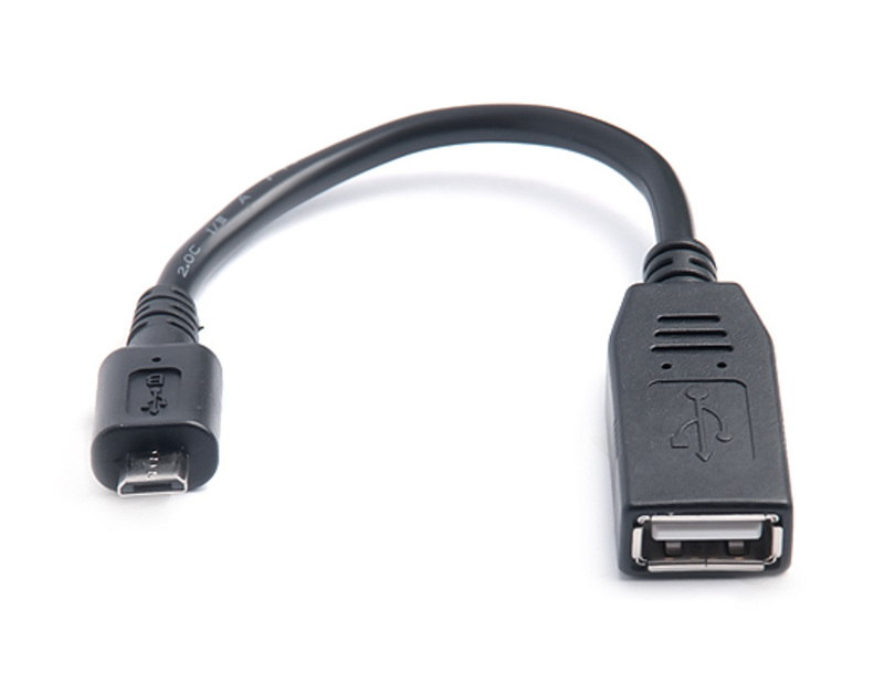 Кабель REAL-EL USB2.0 OTG 0.1m чорний, фото №2