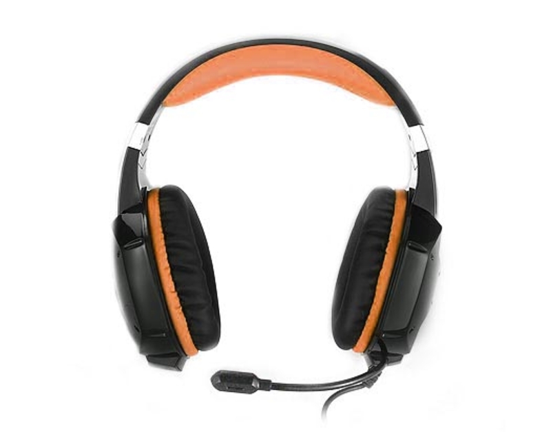 Наушники REAL-EL GDX-7700 SURROUND 7.1 black-orange игровые с микрофоном USB, numer zdjęcia 3