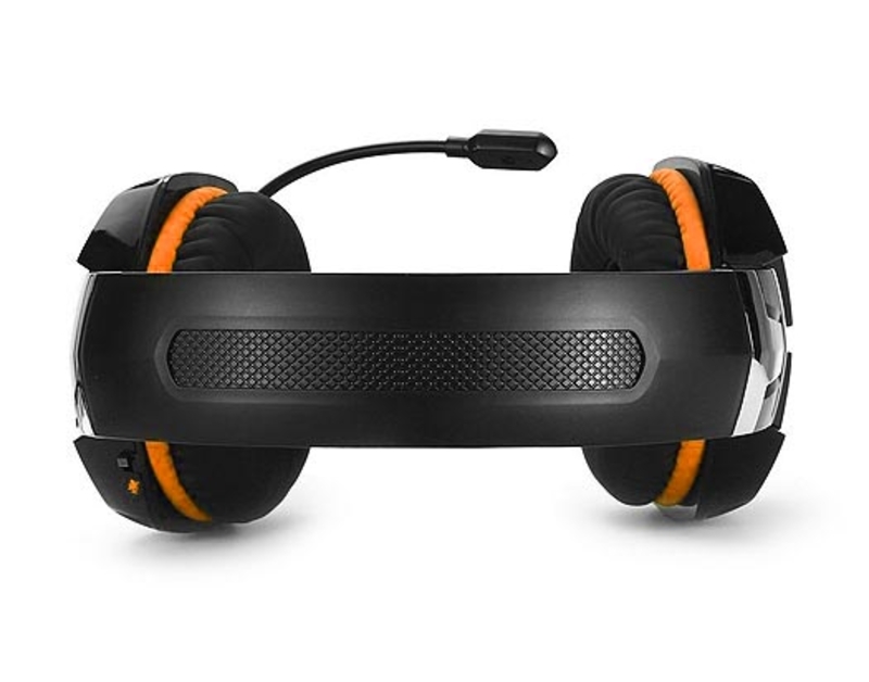 Наушники REAL-EL GDX-7700 SURROUND 7.1 black-orange игровые с микрофоном USB, numer zdjęcia 4