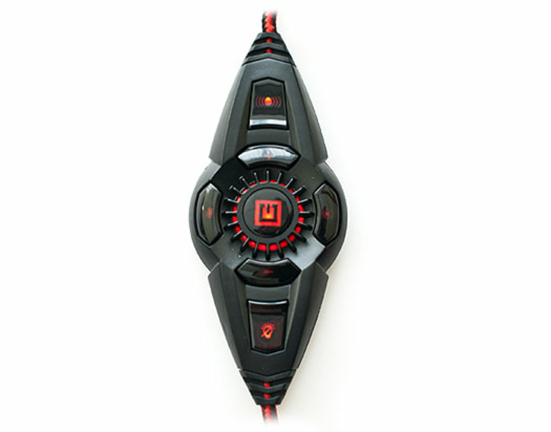 Наушники REAL-EL GDX-8000 VIBRATION SURROUND 7.1 BACKLIT black-red игровые с микрофоном USB, фото №6