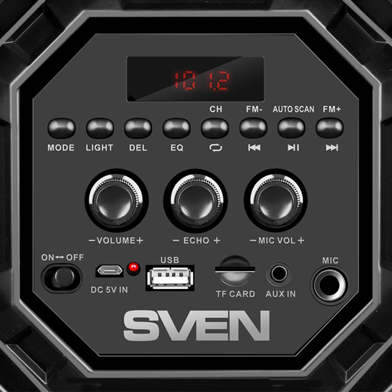 Колонка SVEN PS-550 Black (bluetooth, підсвічування, караоке), numer zdjęcia 5