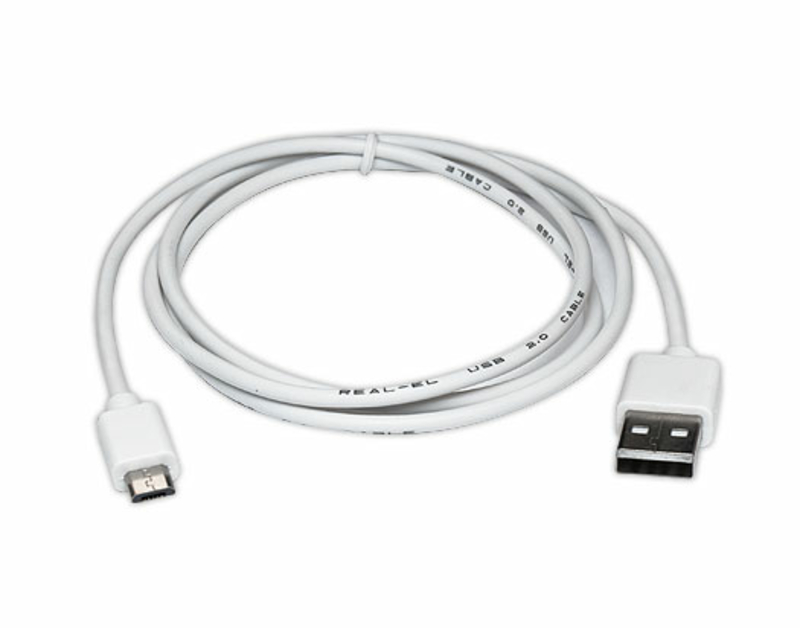 Кабель REAL-EL USB 2.0 Pro AM-microUSB type B 0.6m білий, фото №2