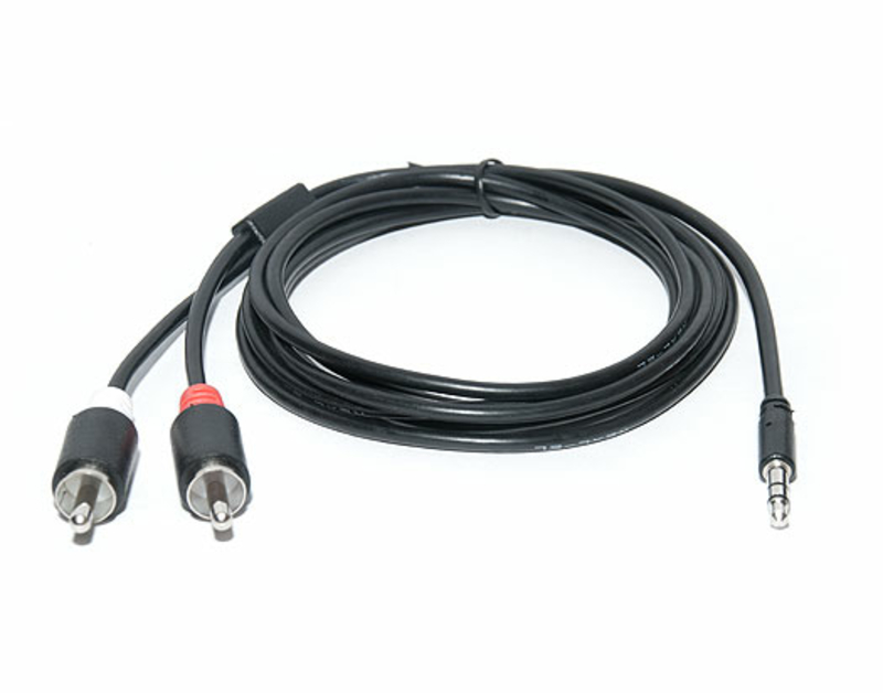 Кабель REAL-EL Audio Pro 3.5mm M - 2xRCA M 1.8m чорний, numer zdjęcia 2