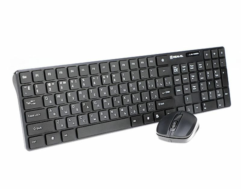 Клавіатура + мишка REAL-EL Comfort 9010 Kit Wireless беспровідні, numer zdjęcia 2