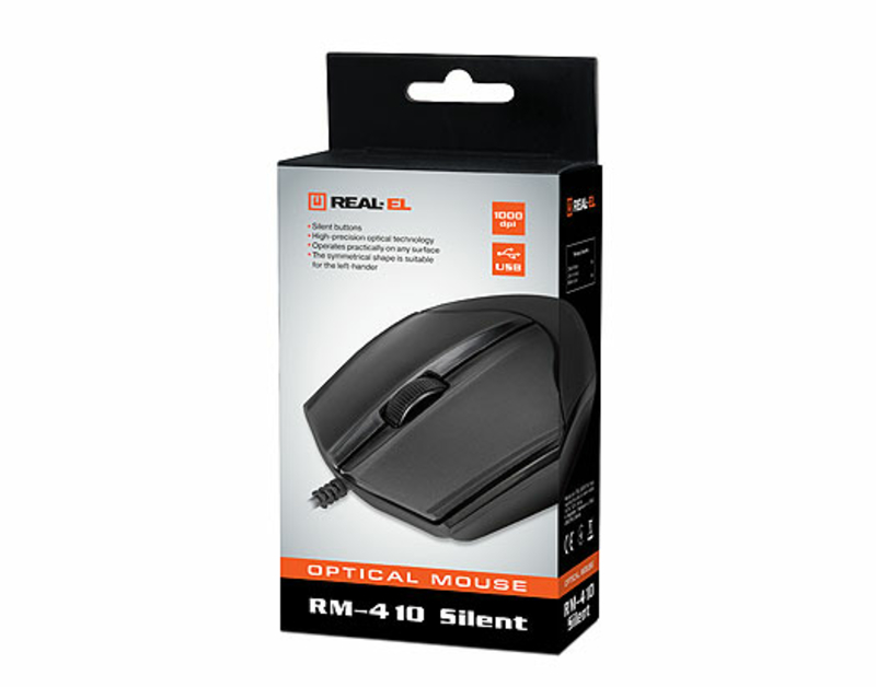 Мышка REAL-EL RM-410 Silent (тихая), фото №3