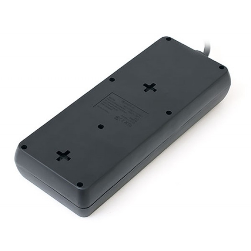Filtr-listwa REAL-EL RS-8 PROTECT USB 1.8 m czarny obniżka cen, numer zdjęcia 6