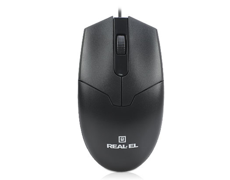 Мышка REAL-EL RM-208 USB черная, фото №7