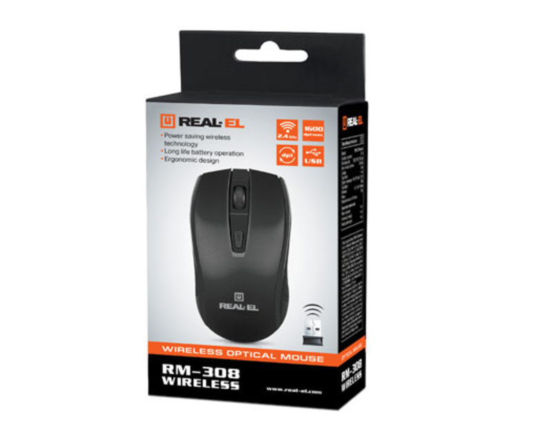 Мишка REAL-EL RM-308 Wireless, фото №10