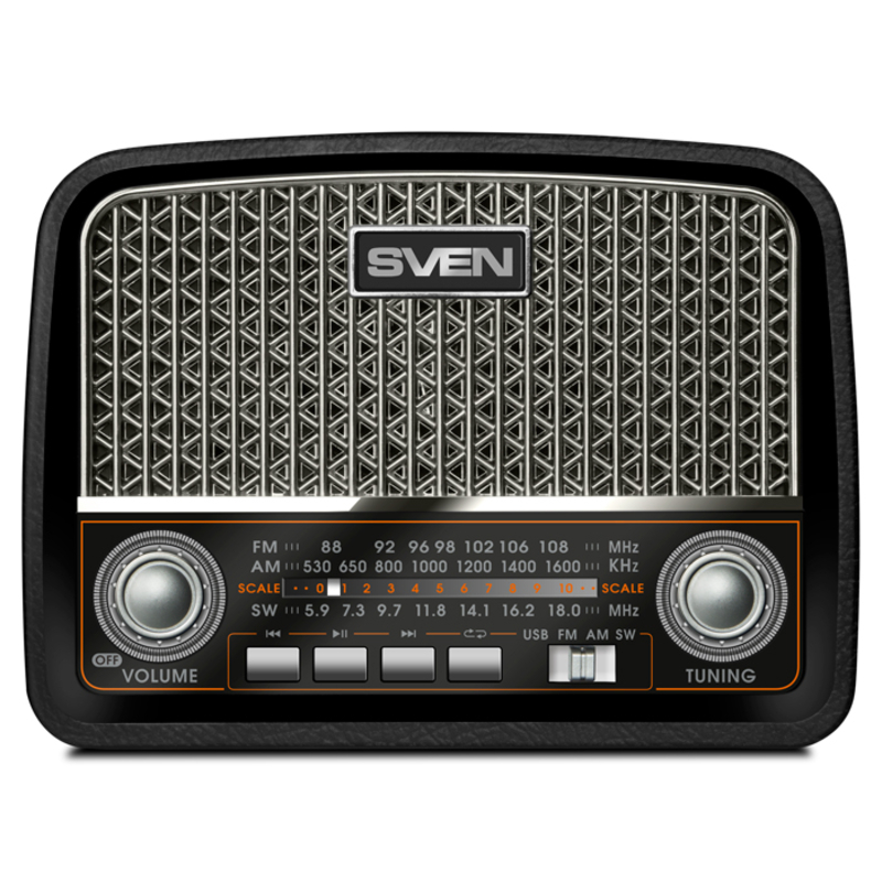 Портативний радіоприймач SVEN SRP-555 black-silver, numer zdjęcia 3