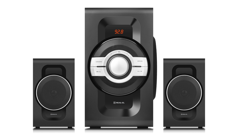 Колонки 2.1 REAL-EL M-590 black (60Вт, Bluetooth, USB, SD, FM, ДУ) УЦЕНКА, фото №11