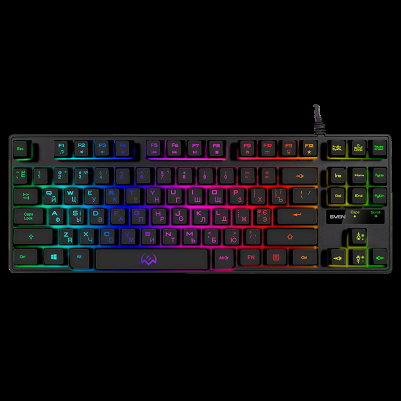Клавиатура SVEN KB-G7400 TKL игровая с подсветкой черная, фото №2