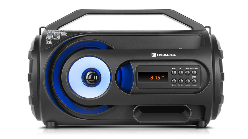 Колонка REAL-EL X-710 Black (bluetooth, подсветка, TWS, USB, Micro SD), фото №6