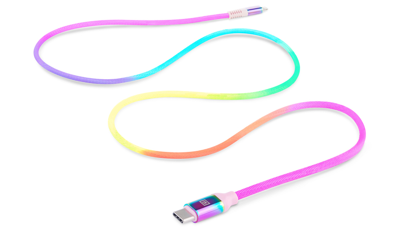 Кабель REAL-EL MFI PD USB Type C - Lightning Rainbow 1m, фото №4