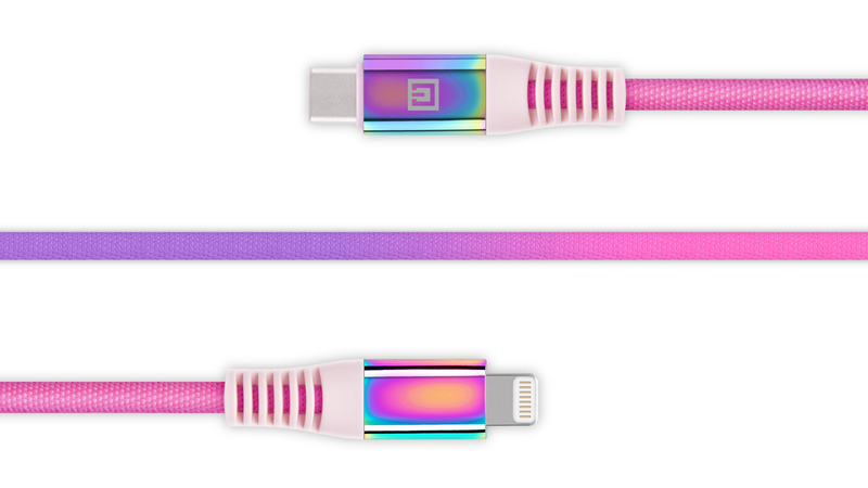 Кабель REAL-EL MFI PD USB Type C - Lightning Rainbow 1m, фото №6