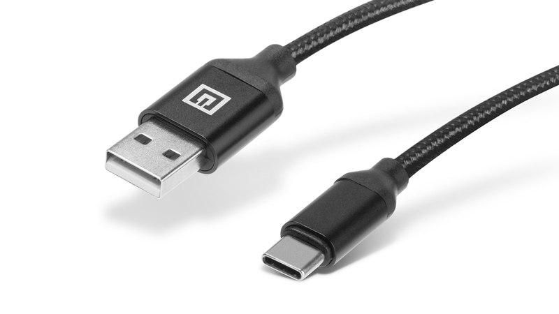 Кабель REAL-EL Premium USB A - Type C Fabric 2m чорний, numer zdjęcia 6