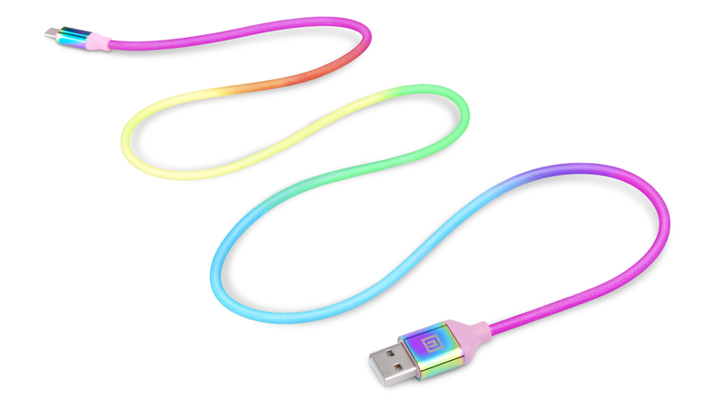 Кабель REAL-EL Premium USB A - Type C Rainbow 1m, numer zdjęcia 8