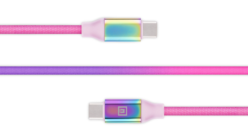 Кабель REAL-EL Premium USB Type C - Type C Rainbow 1m, photo number 3