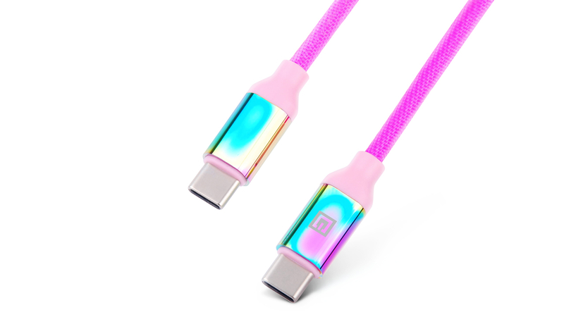 Кабель REAL-EL Premium USB Type C - Type C Rainbow 1m, numer zdjęcia 5