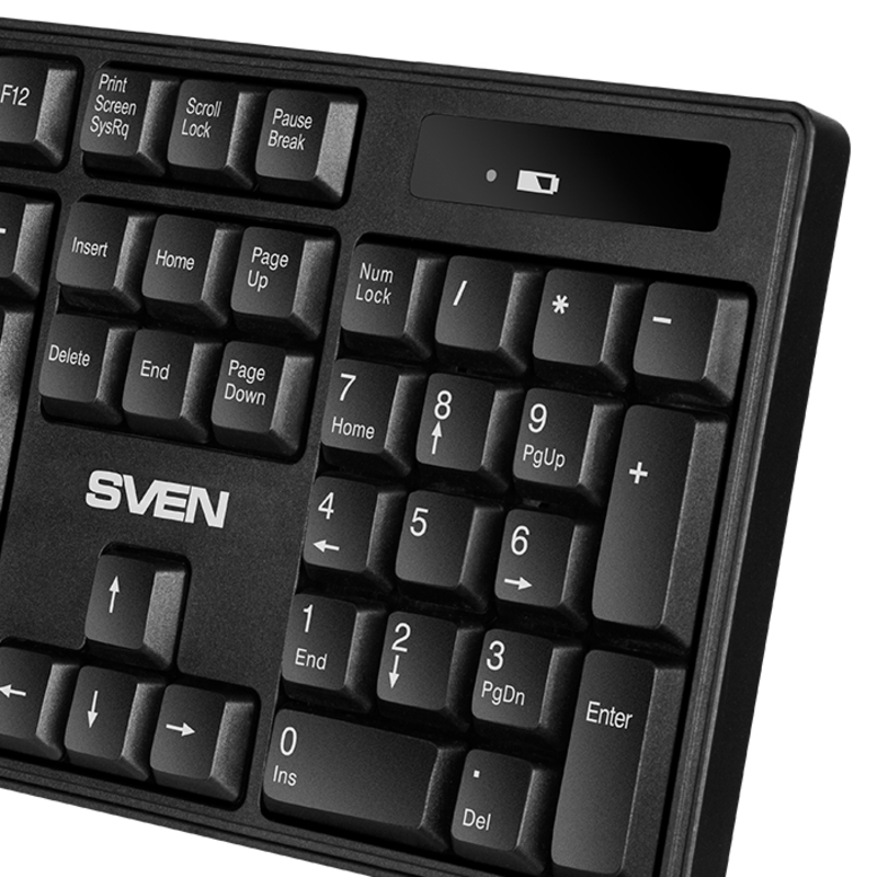 Клавиатура SVEN KB-C2100W беспроводная черная, numer zdjęcia 3
