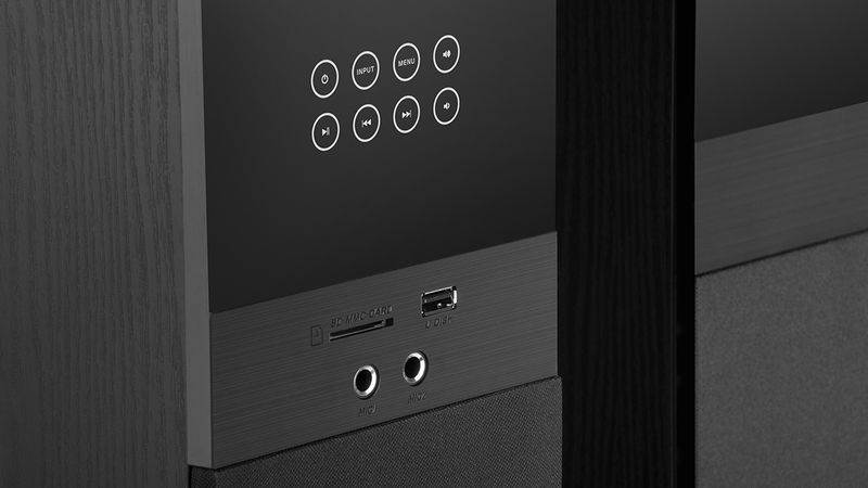 Колонки 2.0 REAL-EL S-2030 black (70W, Bluetooth, USB ﬂash, FM, Karaoke, Opt, coax, ДК), фото №10