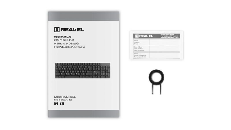 Клавіатура REAL-EL M 13 grey ігрова механічна з підсвічуванням, numer zdjęcia 4