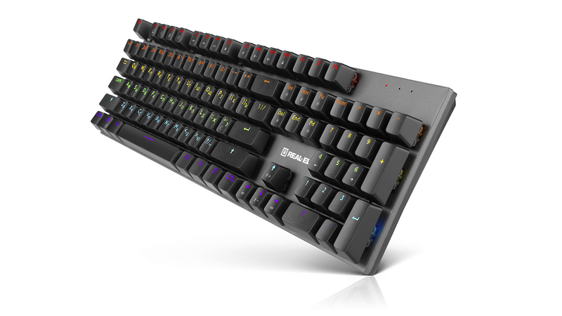 Клавіатура REAL-EL M 13 grey ігрова механічна з підсвічуванням, photo number 8