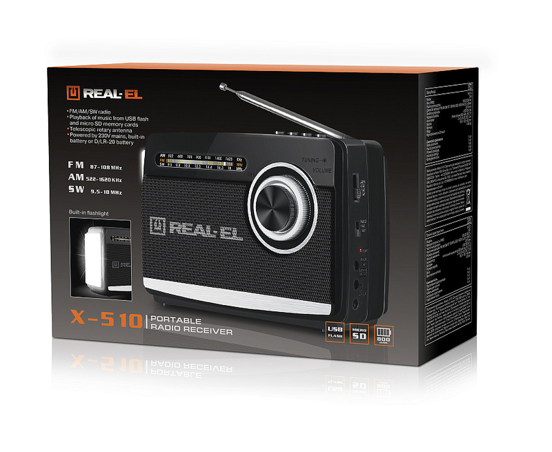 Портативний радіоприймач REAL-EL X-510 black, numer zdjęcia 10