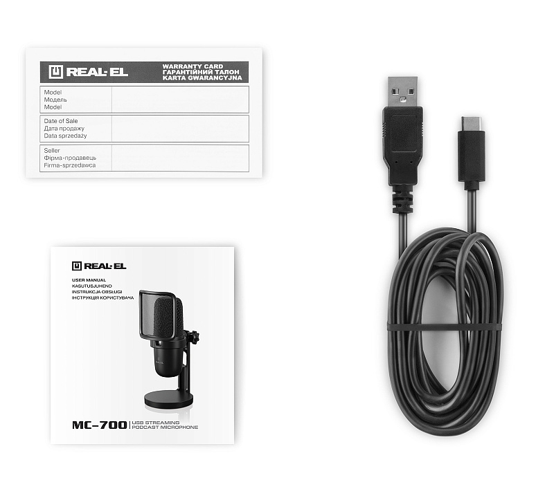 Мікрофон REAL-EL MC-700 професійний для потокового мовлення USB, фото №5