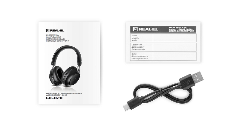 Навушники REAL-EL GD-828 з мікрофоном (Bluetooth), numer zdjęcia 4