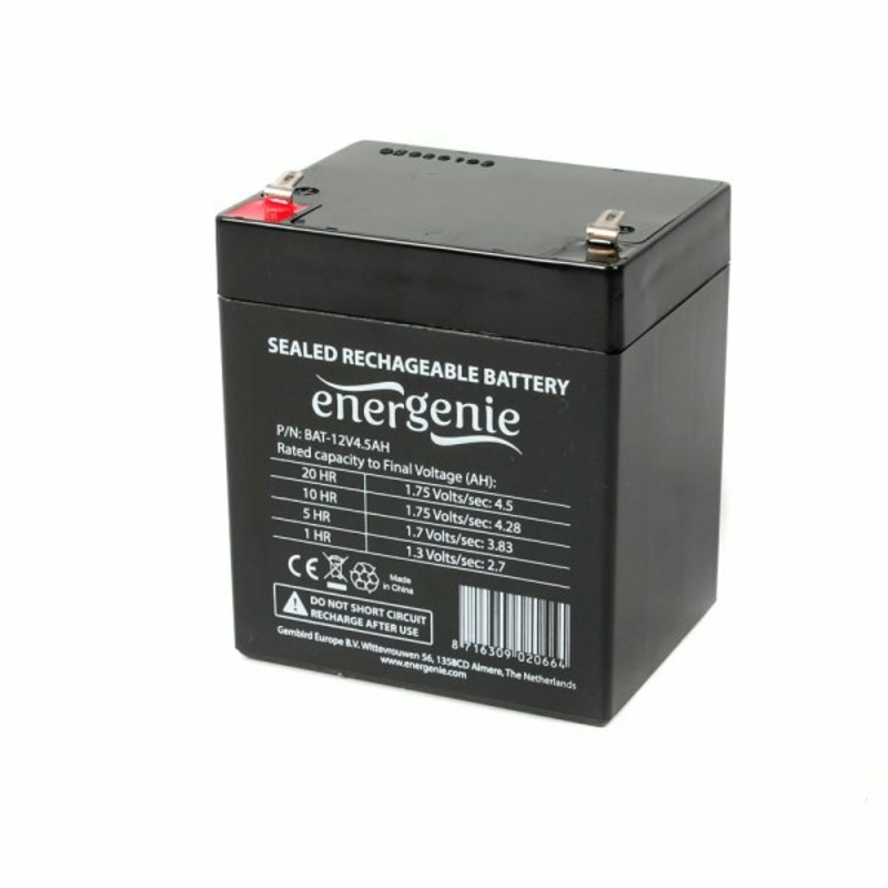 Акумуляторна батарея EnerGenie BAT-12V4.5AH, 12В 4.5Aгод