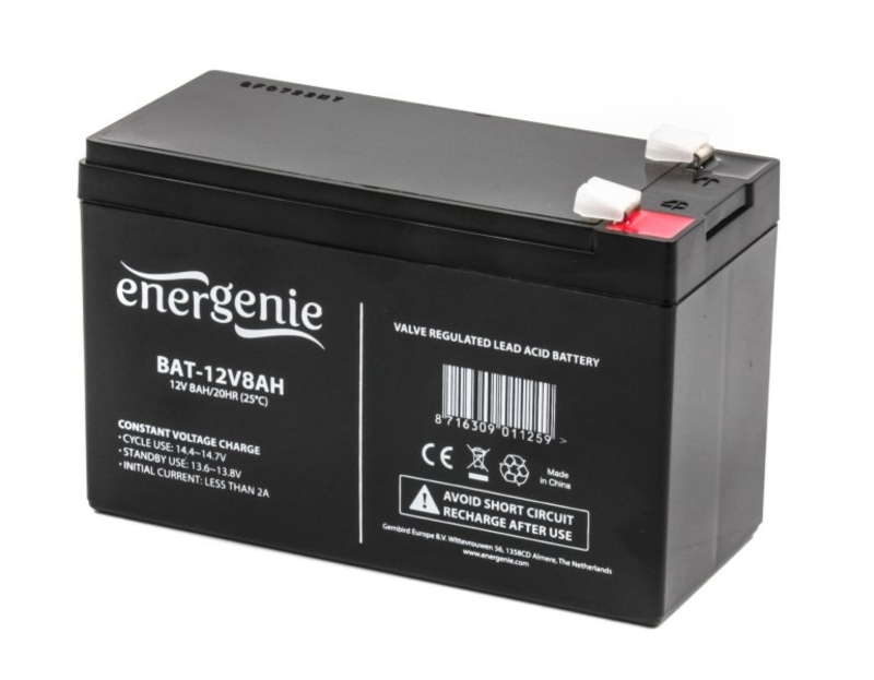 Акумуляторна батарея EnerGenie BAT-12V8AH, 12В 8Aч