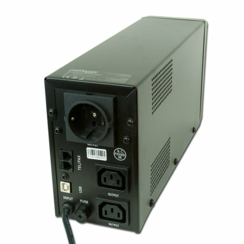 Джерело безперебійного живлення EnerGenie EG-UPS-032, LCD дисплей, USB порт, 850 ВтA, чорний колір, фото №3