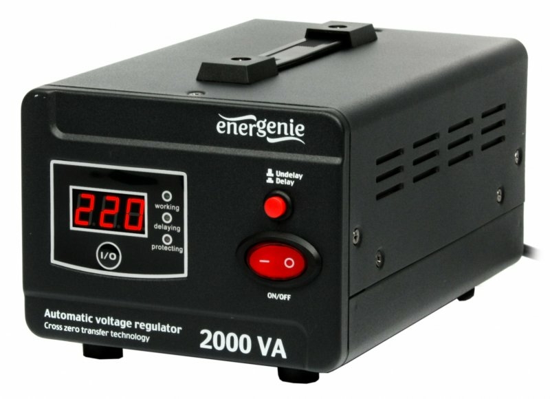 Автоматичний регулятор напруги EnerGenie EG-AVR-D2000-01, 220 В, 2000 ВА, numer zdjęcia 2