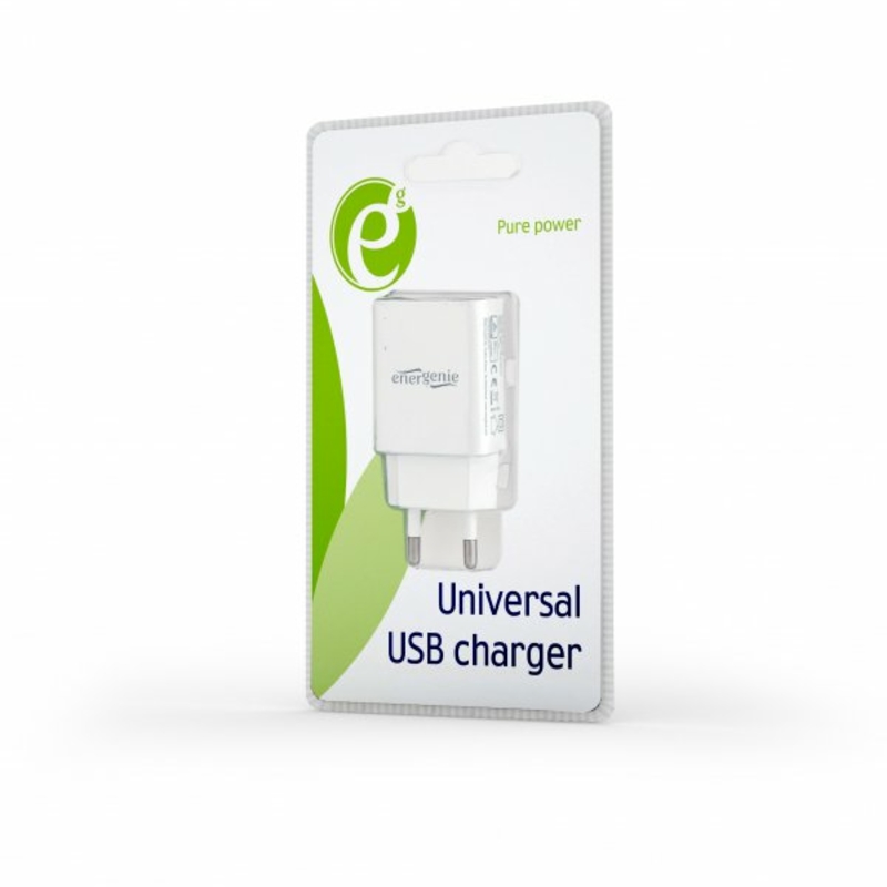 Зарядний пристрій Energenie EG-UC2A-03-W,  USB 2.1 A, білий, photo number 5