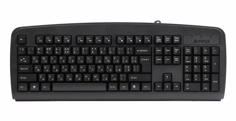 Клавіатура A4 KB-720 , USB, чорна, 107 key, w - Ukr. keys, ergonomic, photo number 2
