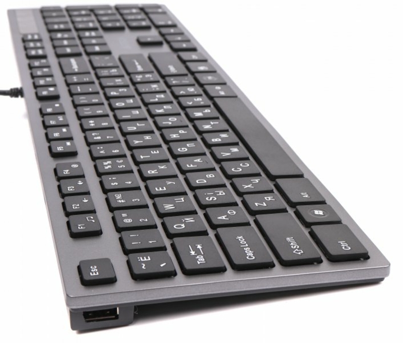 Клавіатура A4-Tech KV-300H USB, сіра,  X-Key + USB порт., фото №4