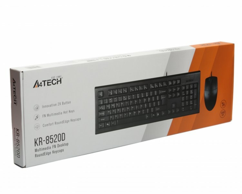 A4Tech KR-8520D, кмплект дротовий клавіатура з мишою, photo number 5