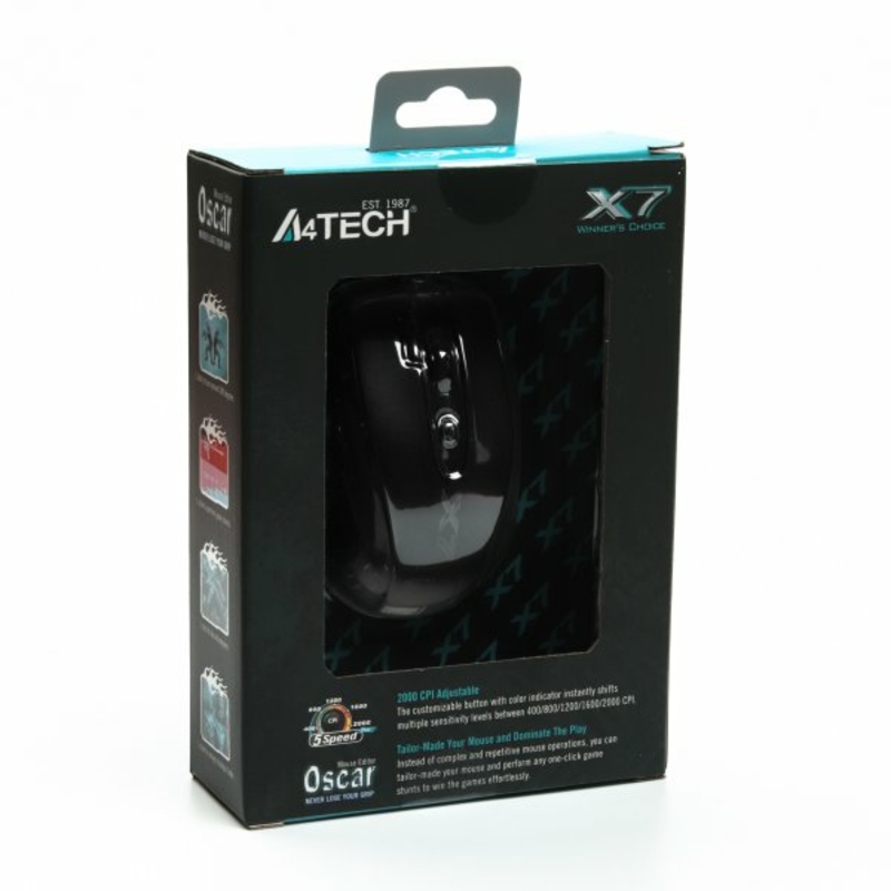 Миша A4Tech X-710 MK USB (Black), Oscar, iгрова , чорна, numer zdjęcia 6