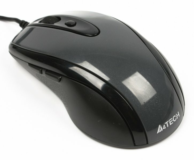 Миша A4Tech N-708X  V-Track USB, чорна-сіра, numer zdjęcia 4