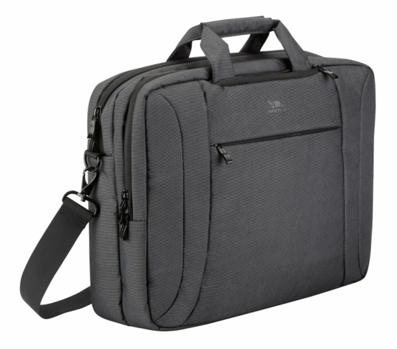 RivaCase 8290 попільно-чорна сумка-рюкзак  для ноутбука 16 дюймів., numer zdjęcia 2