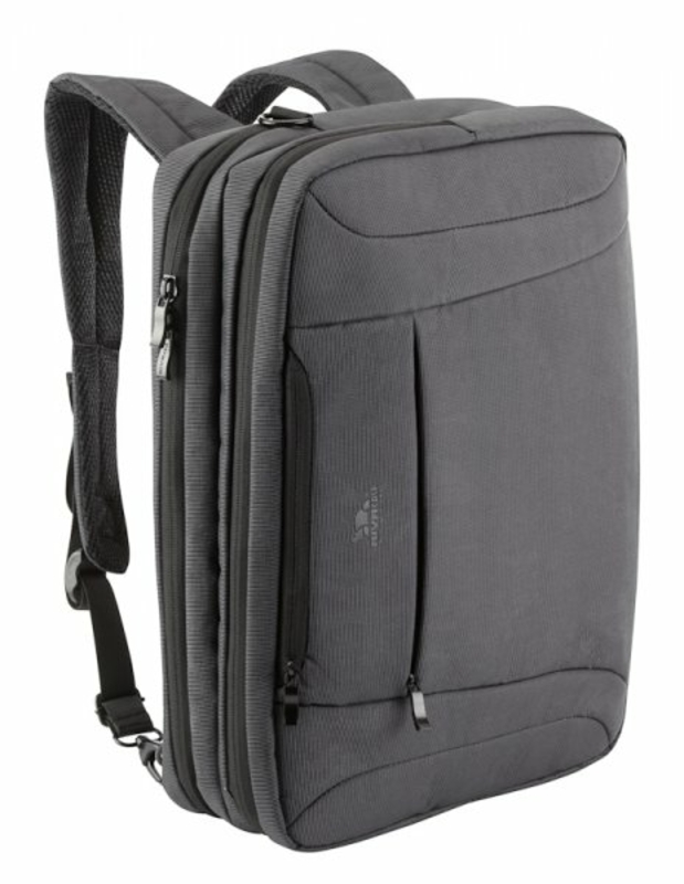RivaCase 8290 попільно-чорна сумка-рюкзак  для ноутбука 16 дюймів., numer zdjęcia 3